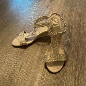 Jeweled heeled sandals